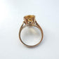 Vintage 9ct Gold Citrine Ring June Birthstone US Size 5.5 UK L 1/2