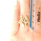 Vintage Solid Silver Vermeil Gold Snake Ring Size 8 3/4