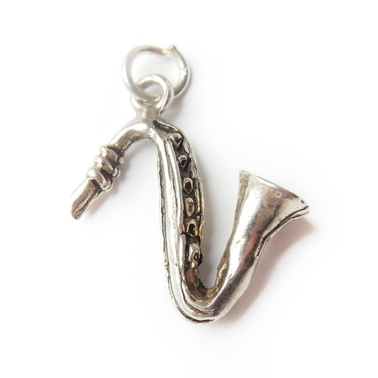 Vintage Sterling Silver Saxophone Music Charm