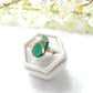 Antique Art Deco 9ct Gold Green Chrysoprase Gold Ring US Size 5.5