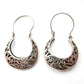 Vintage Sterling Silver Filigree Hoop Earrings