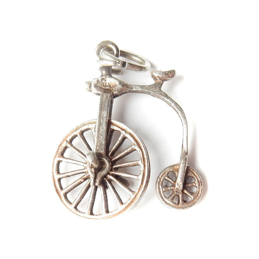 Vintage Sterling Silver Penny Farthing Bike Charm