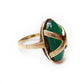 Antique Art Deco 9ct Gold Green Chrysoprase Gold Ring US Size 5.5