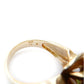 Vintage Modernist 10k Gold Lime Green Spinel Ring US Size 5 UK O