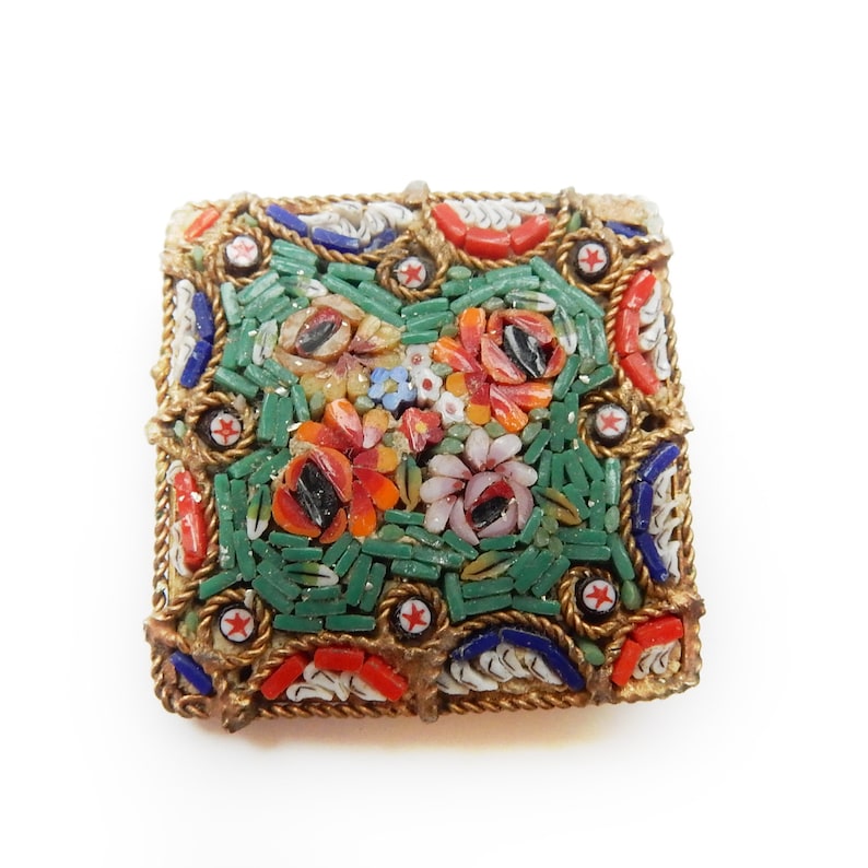 Collection Vintage Italian Micro Mosaic Brooch