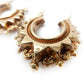 Victorian 9 Carat Gold Creole Spike Hoop Earrings