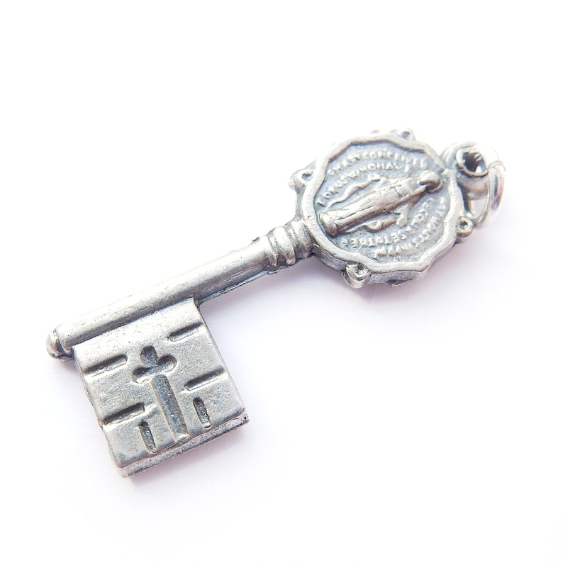 Vintage Sterling Silver Key Charm