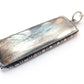 Antique Art Deco Morpho Butterfly Wing TLM Pendant Necklace Sterling Silver