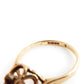 Vintage 9ct Gold Garnet Daisy Ring US Size 6 3/4 UK O