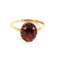 Vintage 9ct Gold Garnet Halo Ring Size 8.5