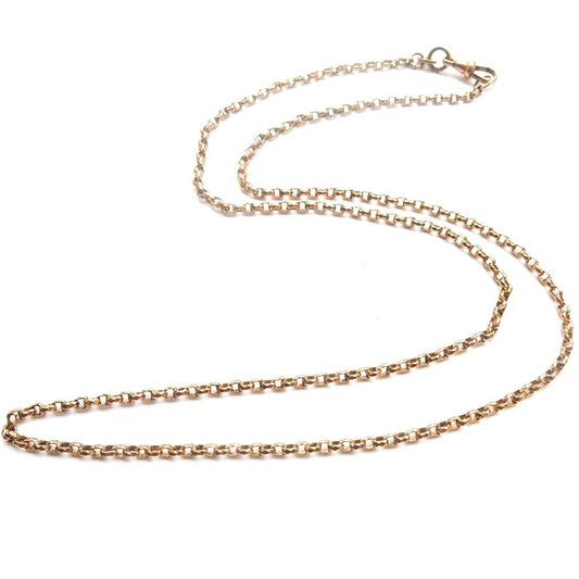 Vintage Rolled Gold Belcher Chain with Dog Clip 24" (10.5grams)