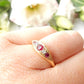 Antique 18ct Gold Ruby & Diamond Ring US Size 7.5 UK P 1/2