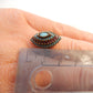 Vintage Sterling Silver Turquoise & Chalcedony Earrings Ring & Pendant Jewellery Set