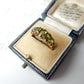 Antique 9ct Gold Peridot Five Stone Ring US Size 6 3/4