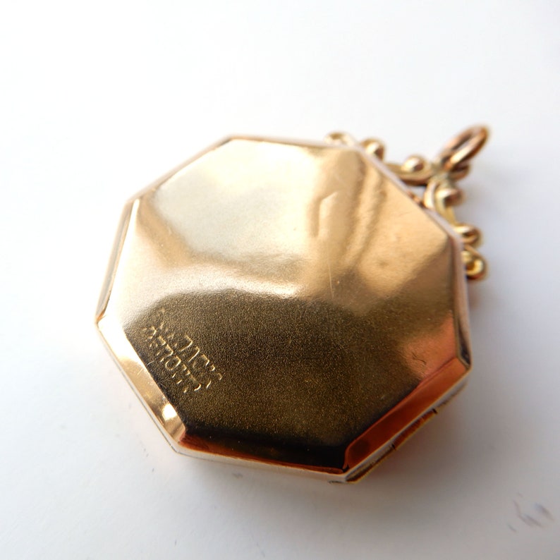 Antique 9ct Gold Back & Front Diamond Locket