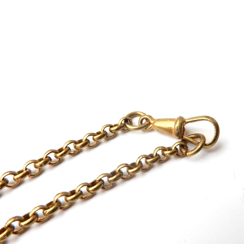 Antique Rolled Gold Guard Chain Dog Clip 30" (20.4grams)
