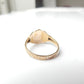 Early Victorian 15ct Gold Amethyst Pearl Emerald & Diamond Ring US Size 6 3/4