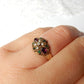 Early Victorian 15ct Gold Amethyst Pearl Emerald & Diamond Ring US Size 6 3/4