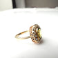 Antique 9ct Gold Peridot & Seed Pearl Ring US Size 6