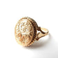 Vintage 9ct Gold Poison Ring US Size 5 3/4