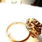Vintage 14ct Gold Garnet Cocktail Ring US Size 7.5 UK Q