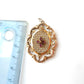 Edwardian Rolled Gold Amethyst Filigree Openwork Pendant