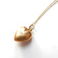 Antique 15ct Gold Seed Pearl Puffy Heart Celestial Charm & 15ct Gold Chain