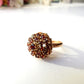 Vintage 14ct Gold Garnet Cocktail Ring US Size 7.5 UK Q