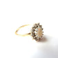 Vintage 9ct Gold Opal Flower Ring US Size 7 UK O 1/2 October Birthstone