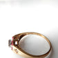 Vintage 9ct Gold Ruby & Diamond Celestial Ring US Size 8 3/4 UK S 1/2