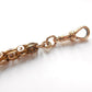 Antique Edwardian 9ct Gold Albert Watch Chain with T Bar & Amber Fob 11" (25.5grams)