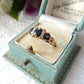 Vintage 10ct Gold Sapphire & Diamond Ring US Size 4.5 UK K