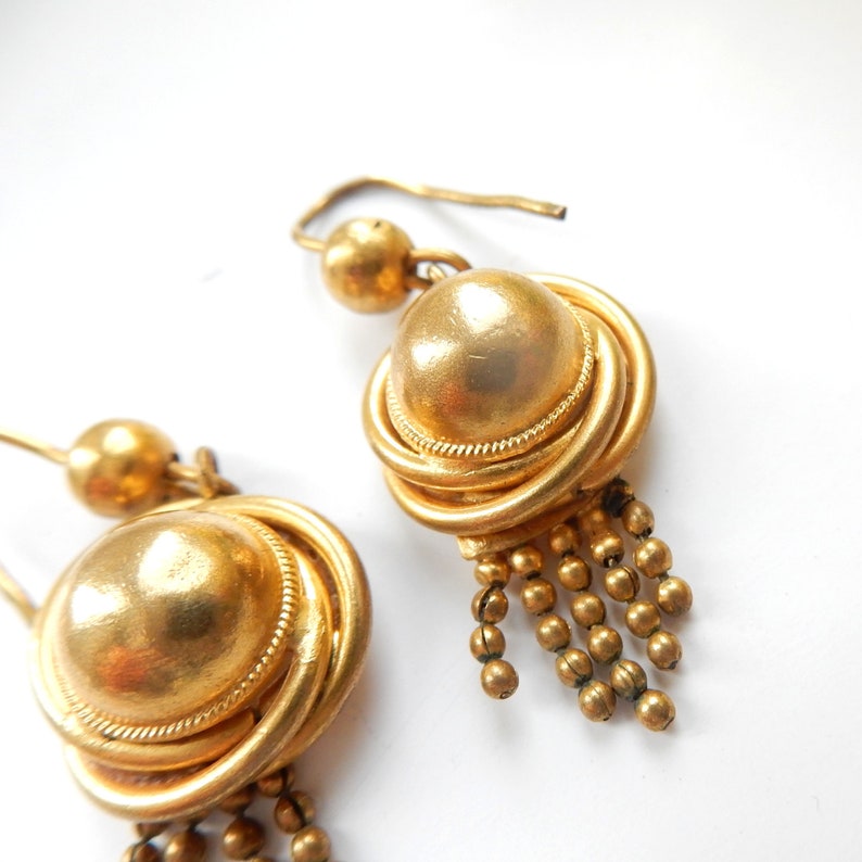 Antique Victorian Gold Pinchbeck Earrings