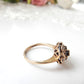 Vintage 9ct Gold Sapphire & Diamond Daisy Ring US Size 5.5 UK L 1/2