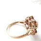 Vintage 9ct Gold Garnet & Opal Ring US Size 6 UK M 1/2