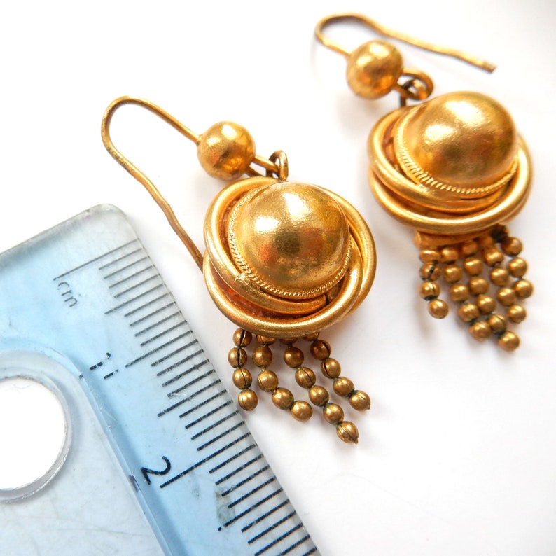 Antique Victorian Gold Pinchbeck Earrings