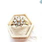 Antique 14ct Gold Opal Flower Ring US Size 11.5 UK Y
