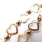 Vintage 9ct Gold Heart Link Bracelet 7 1/4"
