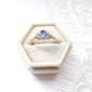 Vintage 9k Gold Cornflower Sapphire Diamond Ring US Size 5 UK K 1/2
