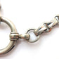 Art Deco French Silverplated Albert Chain Watch Chain Bracelet with Dog Clip 9.5" (22.8grams)