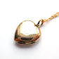 Vintage 9ct Gold Back & Front Heart Locket & Chain