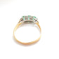Vintage 18ct Gold Emerald & Diamond Ring US Size 7 3/4 UK Q
