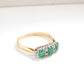 Vintage 18ct Gold Emerald & Diamond Ring US Size 7 3/4 UK Q