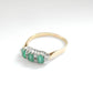 Vintage 18ct Gold Emerald & Diamond Ring US Size 7 3/4 UK Q