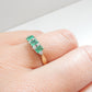 Vintage 18ct Gold Emerald & Diamond Ring US Size 7 3/4 UK Q