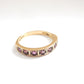 Vintage 9ct Gold Ruby Half Eternity Band Ring US Size 6.5 UK N 1/2