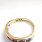 Vintage 9ct Gold Ruby Half Eternity Band Ring US Size 6.5 UK N 1/2