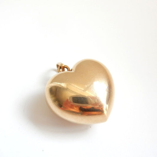 Vintage 9ct Gold Puffy Heart Pendant