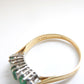 Vintage 18ct Gold Emerald & Diamond Ring US Size 7 3/4 UK Q
