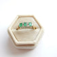 Vintage 18ct Gold Emerald & Diamond Ring US Size 7 3/4 UK Q